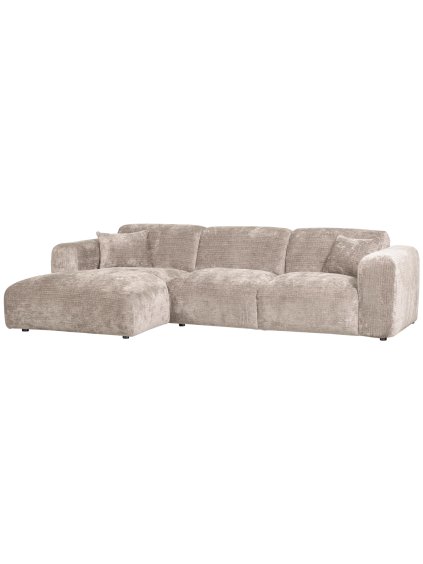 375072 N 02 VS WE Cloud chaise longue links geweven chenille naturel SA