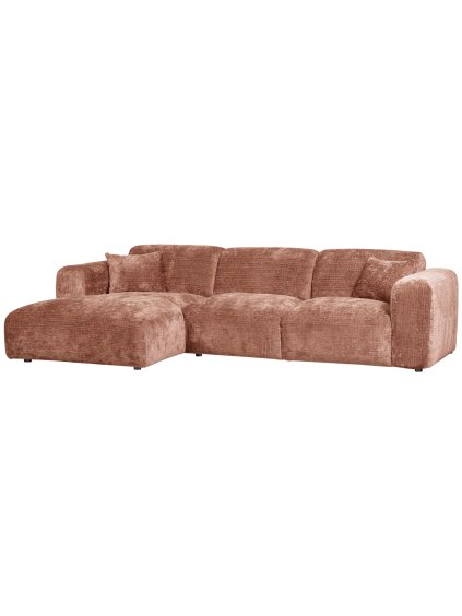 375072 E 02 VS WE Cloud chaise longue links geweven chenille terra SA