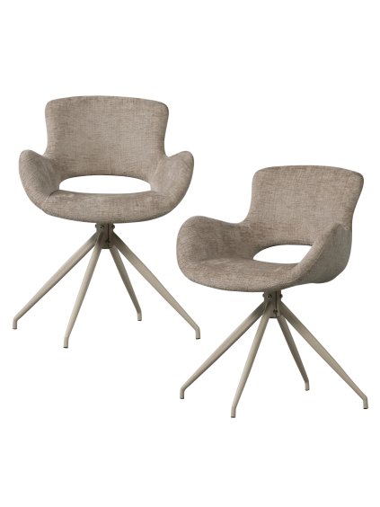 377562 Z 01 VS FA Eliva eetkamerstoel structure velvet zand sv2