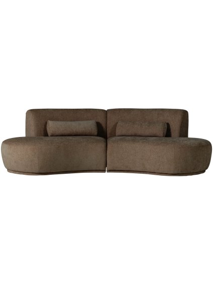 377654 VB 02 VS ES Batavier half ronde bank 4 zits velvet melange bruin F1