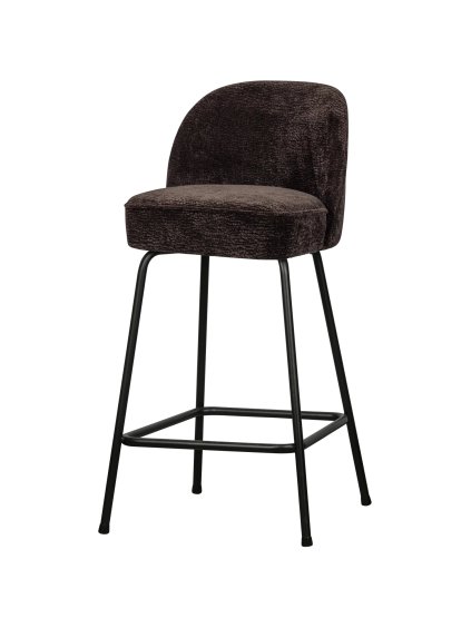 800294 DB 02 VS BP Vogue barstoel 65cm 3D chenille donker bruin SA
