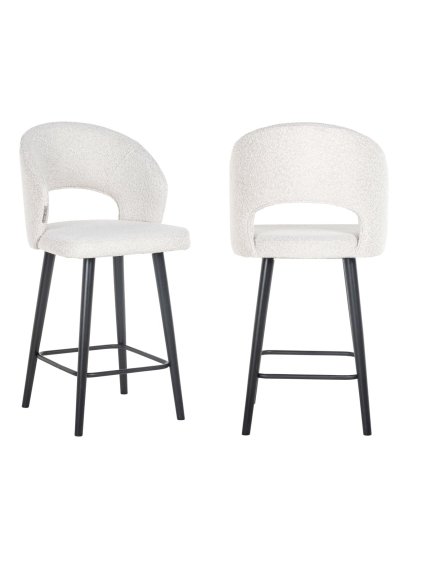 Pultová stolička Savoy white bouclé