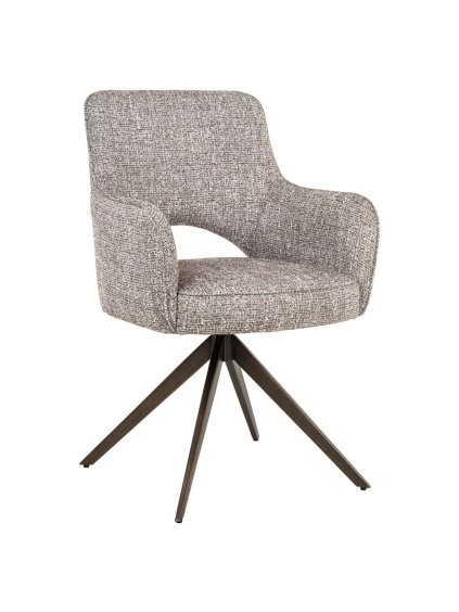 Otočná stolička Ginerva earth tweed