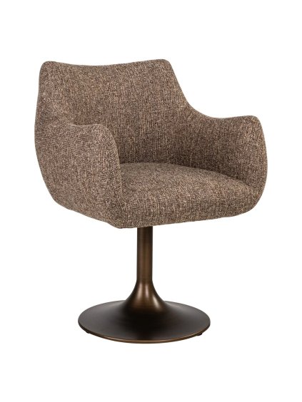 Otočná stolička Aldo brown tweed