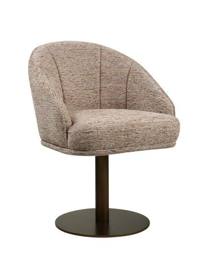 Otočná stolička Beverly mocca linear