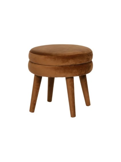 Taburetka Macaron velvet cognac