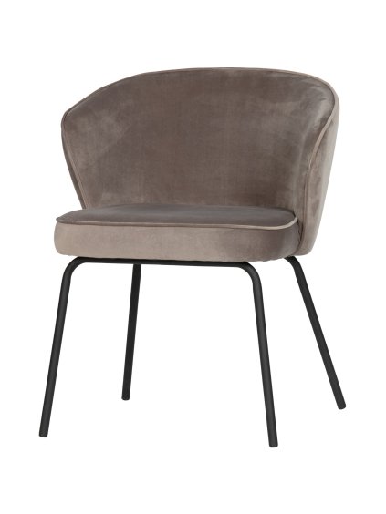 800172 K 02 VS BP Admit eetkamerstoel fluweel khaki EA