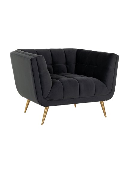 Kreslo Huxley Antracite velvet/gold