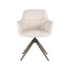 Otočná stolička Aline Chenille White Velvet