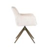 Otočná stolička Aline Chenille White Velvet