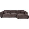 375073 W 01 VS WE Cloud chaise longue rechts geweven chenille warm bruin