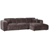 375073 W 03 VS WE Cloud chaise longue rechts geweven chenille warm bruin