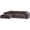 375072 W 02 VS WE Cloud chaise longue links geweven chenille warm bruin SA