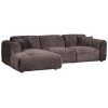 375072 W 03 VS WE Cloud chaise longue links geweven chenille warm bruin
