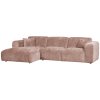 375072 T 02 VS WE Cloud chaise longue links geweven chenille taupe SA