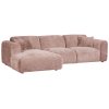 375072 T 03 VS WE Cloud chaise longue links geweven chenille taupe