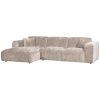 375072 N 02 VS WE Cloud chaise longue links geweven chenille naturel SA