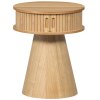 375058 N 01 VS FA Karri nachtkastje rond hout naturel