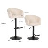 Pultová-barová nastaviteľná otočná stolička Nikki niagara beige