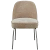 800816 SAC 01 VS BP Vogue eetkamerstoel 3D chenille zand chrome poot