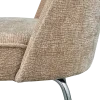 800816 SAC 02 VS BP Vogue eetkamerstoel 3D chenille zand chrome poot detail
