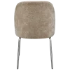 800816 SAC 04 VS BP Vogue eetkamerstoel 3D chenille zand chrome poot AK1