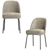 800816 WH 01 VS BP Set van 2 Vogue eetkamerstoel structure velvet wheatfield SV2