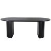 Oválny jedálenský stôl Bianca čierny 200 x 75 x 90 cm