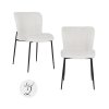 Stolička Darby white bouclé/black (set 2ks)