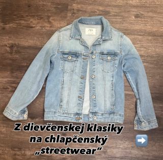 Z dievčenskej klasiky na chlapčenský „streetwear“ Tento projekt je čistá upcyklácia: • 🧥 Kapucňa a patenty sú zo zvyškov...