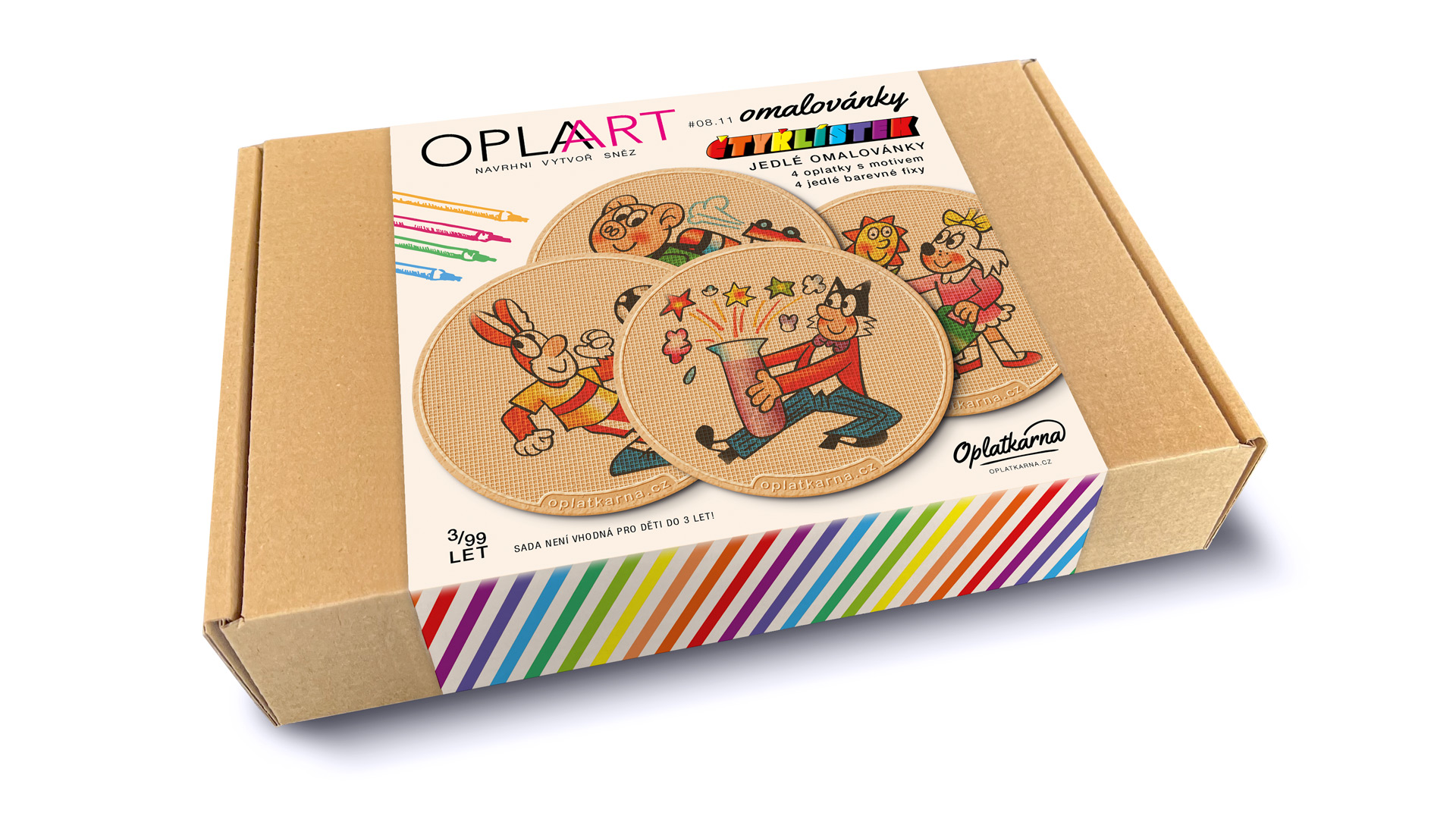 OPLAART - JEDLÁ KREATIVNÍ SADA - #08.11 OMALOVÁNKY - ČTYŘLÍSTEK - ČTYŘI HRDINOVE