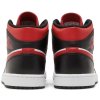 Jordan 1 Mid White Black Red 4