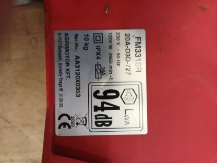 Elektrická sekačka bez pojezdu AGRIMOTOR
