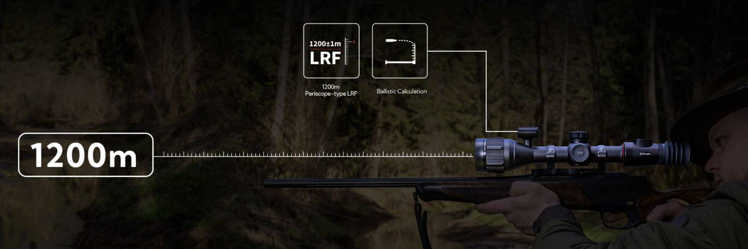 Nocpix BOLT H50R s balistickým kalkulátorem a laserovým dálkoměrem 1200 metrů