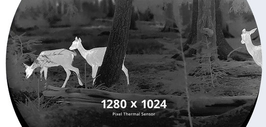 Termovizní pohled na zvěř se špičkovým rozlišením senzoru 1280x1024 px