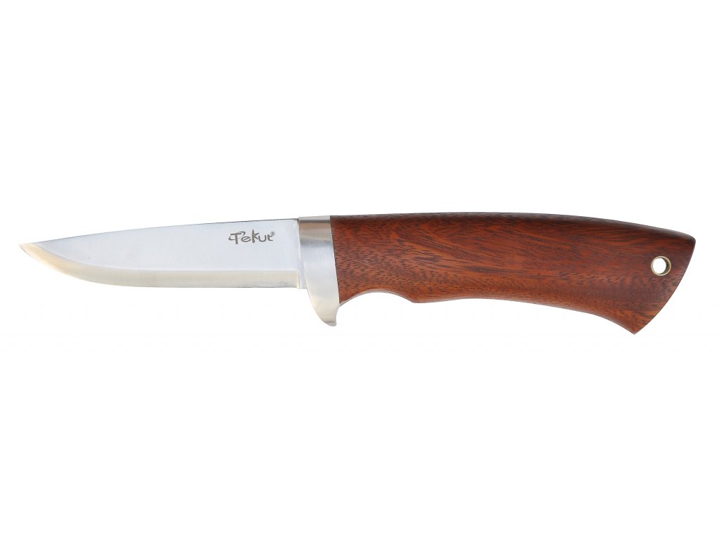 Lovecký nůž, rukojeť tropické dřevo Cocobolo čepel 9 cm
