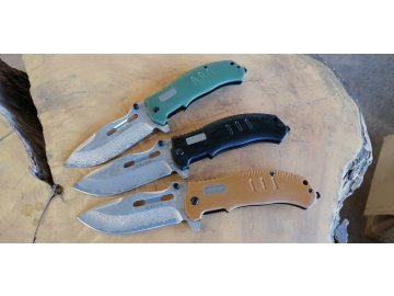 NŮŽ ODEON K661 - DAMAŠKOVÁ OCEL - S DRÁŽKOU