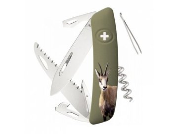 12972 swiza kapesni nuz d05 hunting chamois olive