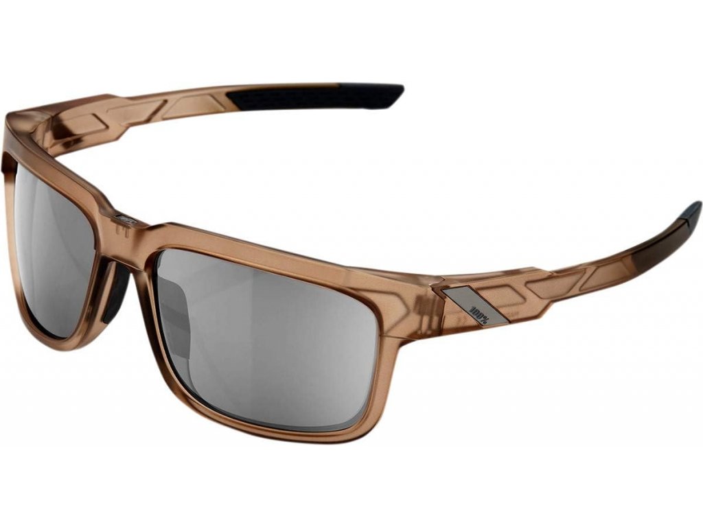100% TYPE-S - Matte Translucent Crystal Sepia - HiPER Silver Mirror Lens
