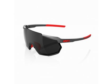 100% RACETRAP 3.0 - Matte Gunmetal - Black Mirror Lens