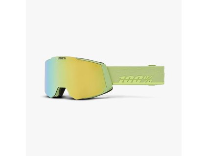 100% SNOWCRAFT HiPER Goggle Aura - Mirror Yellow Gold Lens
