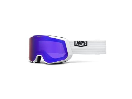 100% SNOWCRAFT XL HiPER Goggle - White/Violet - Mirror Violet Lens