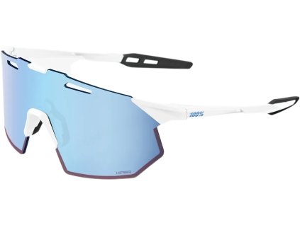 100% HYPERCRAFT SQ - Soft Tact White - HiPER Blue Multilayer Lens