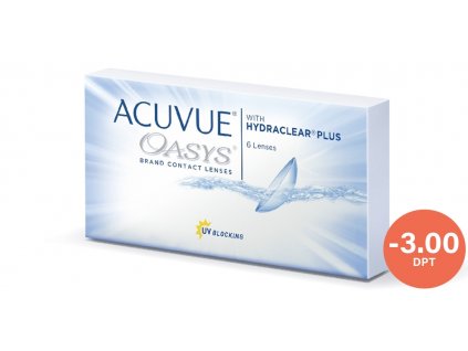 Johnson &amp Johnson Acuvue Oasys with Hydraclear Plus 6 cocek -3.00