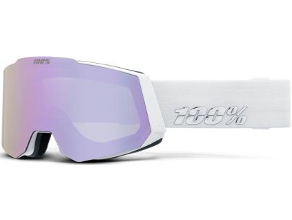 100% SNOWCRAFT HiPER Goggle - White/Lavender - Mirror Lavender Lens