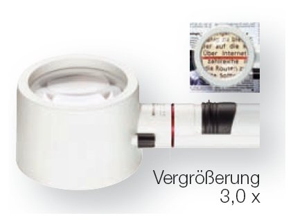 Zvětšení 3x - Lupa asf. LED osvětlení bateriová