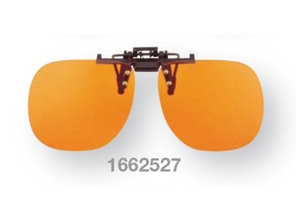 Filtrační klip na dioptrické brýle - oranžový