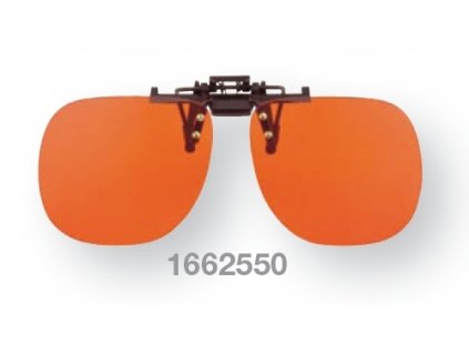 Filtrační klip na dioptrické brýle - jantarový