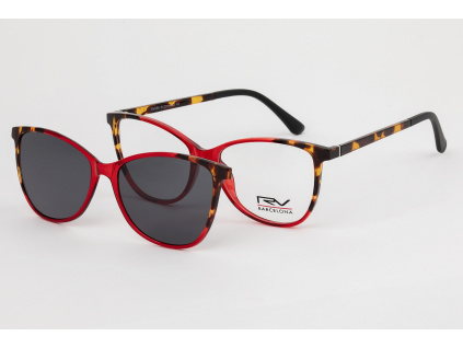 RV Barcelona RV656 - Obruba s polarizačním klipem (Barva C3 / Červená/želvovina)
