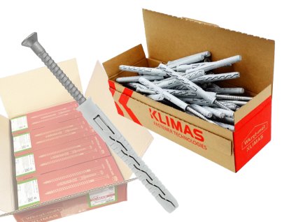 10x260mm KPS-FAST - 1 Kartón (4x25ks) - Rámové hmoždinky so skrutkou so zápustnou hlavou, TX40